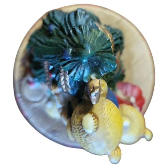 Vtg 96 Bears Decorating Christmas Tree We Wish... Christmas Wind Up Music Box - Picture 13 of 14